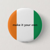 Elfenbeinküste-Elfenbeinküste-Flaggenknopf Button (Vorderseite)