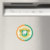 Elfenbeinküste-Erbe-Emblem Magnet (In Situ (Geschirrspüler))