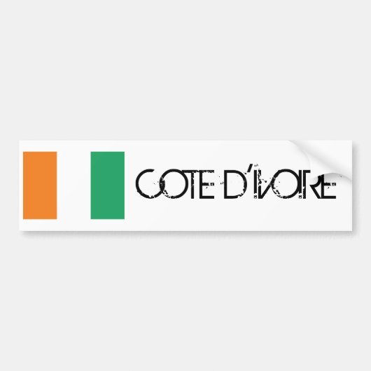 Elfenbeinküste-Flagge Autoaufkleber (Vorne)