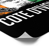 Elfenbeinküste Flagge Jersey Elfenbeinküste Fußbal Poster (Ecke)