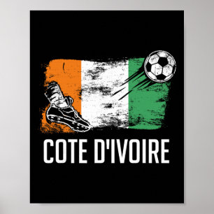 Elfenbeinküste Flagge Jersey Elfenbeinküste Fußbal Poster