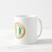 Elfenbeinküste-Flagge Kaffeetasse (VorderseiteRechts)