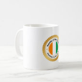 Elfenbeinküste-Flagge Kaffeetasse (Vorderseite Links)