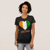 Elfenbeinküste-Flaggen-Herz T-Shirt (Vorne ganz)
