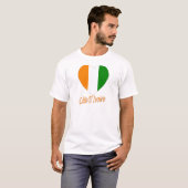 Elfenbeinküste-Flaggen-Herz T-Shirt (Vorne ganz)
