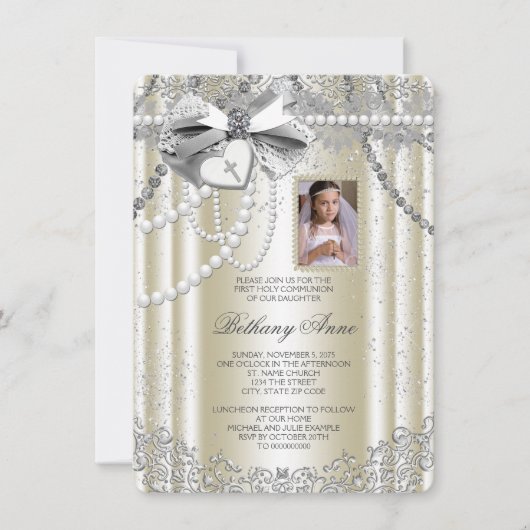 Elfenbeinküste Foto Erste Kommune Einladung (Vorderseite)