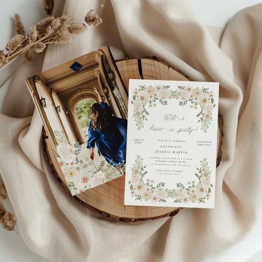 Elfenbeinküste Foto-Graduierungsparty Einladung