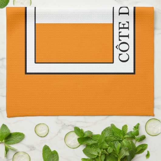 Elfenbeinküste Geschirrtuch (Gefaltet)