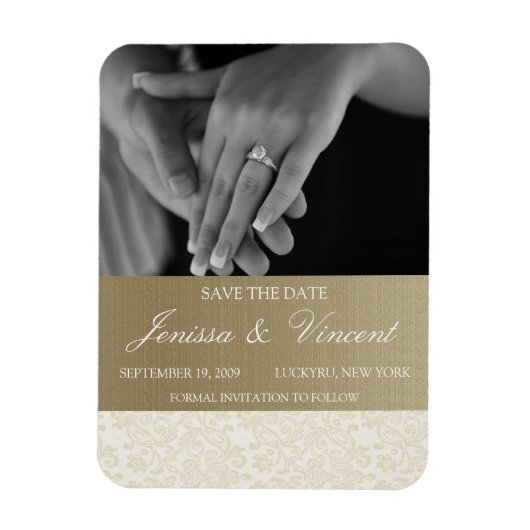 Elfenbeinküste & Gold speichern das Datum Magnet 3 (Vertikal)