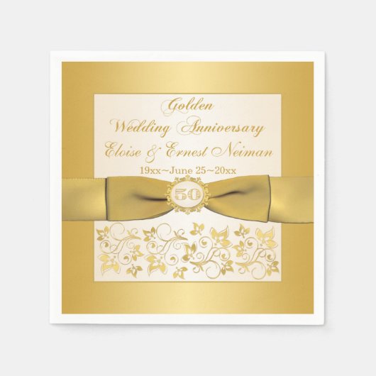 Elfenbeinküste, Goldene Blüte Jubiläum Napkins Serviette (Vorderseite)