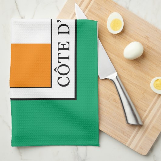 Elfenbeinküste Handtuch (Viertel Falte)