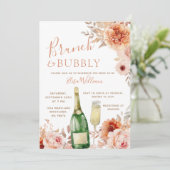 Elfenbeinküste Herbstbrunch & Bubbly Brautparty Einladung (Stehend Vorderseite)