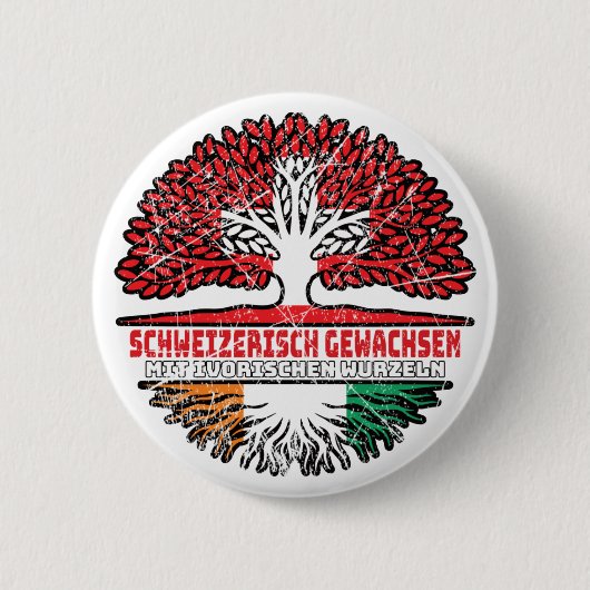 Elfenbeinküste Ivorisch Schweizer Baum Button (Vorderseite)