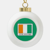 Elfenbeinküste Keramik Kugel-Ornament (Vorderseite)