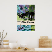 Elfenbeinküste Kunst Afrikanischer Druck Afrika Re Poster (Küche)