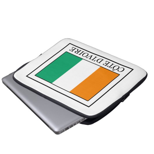 Elfenbeinküste Laptopschutzhülle (Vorne Knopf)