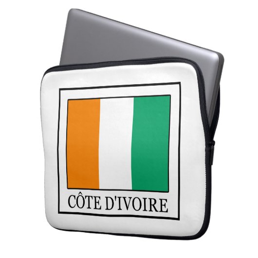 Elfenbeinküste Laptopschutzhülle (Vorderseite Links)