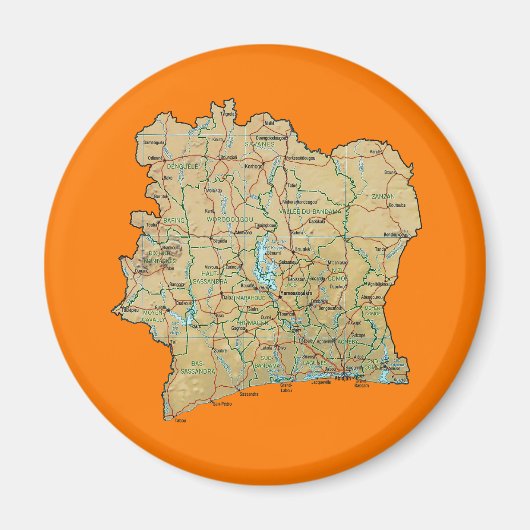 Elfenbeinküste Magnet (Vorne)