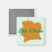 Elfenbeinküste Magnet (Vorderseite/Rückseite)