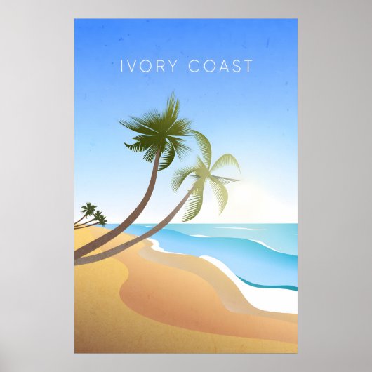 Elfenbeinküste Minimal Reiseplakat Poster (Vorne)