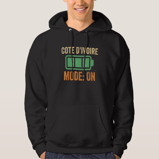 Elfenbeinküste-Modus On-Batterie-Design Hoodie (Vorderseite)