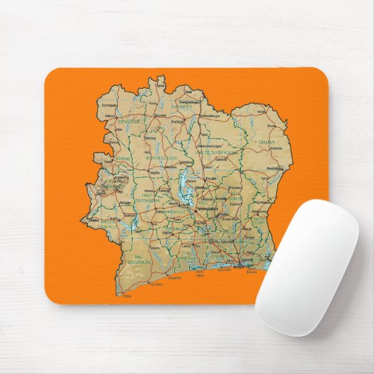 Elfenbeinküste Mousepad (Mit Mouse)