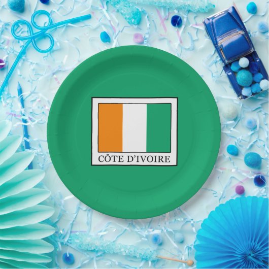 Elfenbeinküste Pappteller (Party)