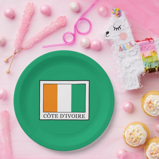 Elfenbeinküste Pappteller (Party)