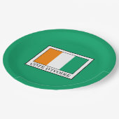 Elfenbeinküste Pappteller (Schrägansicht)