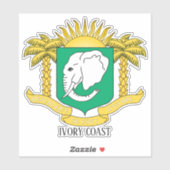 Elfenbeinküste - Patriotischer Wehrwaffenkatze Aufkleber (Blatt)