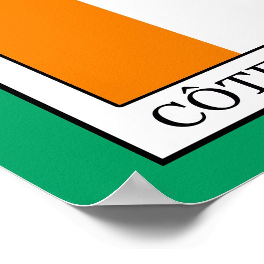 Elfenbeinküste Poster (Ecke)