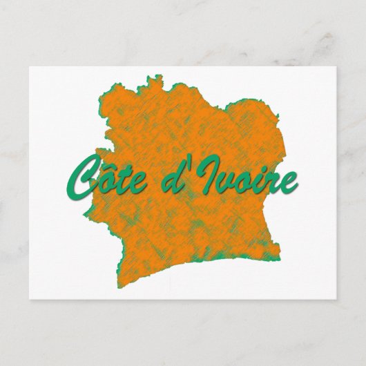 Elfenbeinküste Postkarte (Vorderseite)