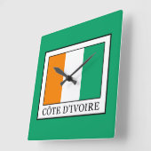 Elfenbeinküste Quadratische Wanduhr (Winkel)