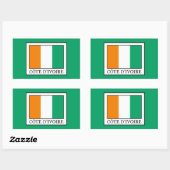 Elfenbeinküste Rechteckiger Aufkleber (Blatt)