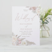 Elfenbeinküste Rose Schöne Hochzeit Einladung (Stehend Vorderseite)