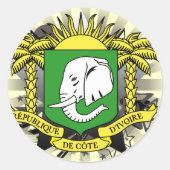 Elfenbeinküste Runder Aufkleber (Vorderseite)