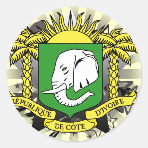 Elfenbeinküste Runder Aufkleber