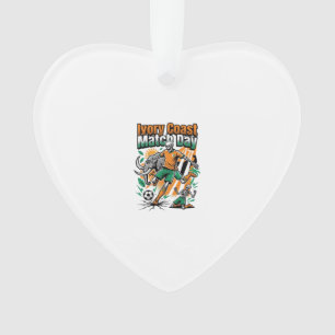 Elfenbeinküste Spieltags-Skelett-Stürmer-Nationen- Ornament