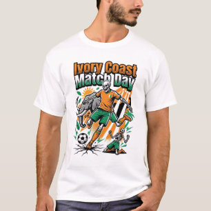 Elfenbeinküste Spieltags-Skelett-Torschütze-Nation T-Shirt