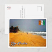 Elfenbeinküste - Strand - Postkarte (Vorne/Hinten)