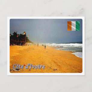 Elfenbeinküste - Strand - Postkarte