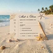 Elfenbeinküste Strandhochzeit RSVP Karte Editierba