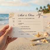 Elfenbeinküste Strandhochzeit RSVP Karte Editierba