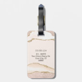 Elfenbeinküste und Beige-Tor mit Gold-Glitzer-Indi Gepäckanhänger (Rückseite vertikal)