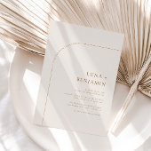 Elfenbeinküste und bernsteinfarbene Minimalistisch Einladung