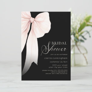 Elfenbeinküste und Black Coquette Bow Brautparty Einladung