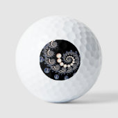 Elfenbeinküste und Blue Pearl Spiral Golf Balls Golfball (Vorderseite)