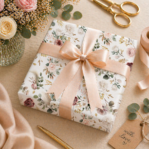Elfenbeinküste und Burgund-Brautparty Geschenkpapier