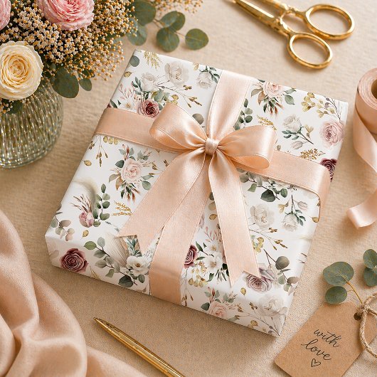 Elfenbeinküste und Burgund-Brautparty Geschenkpapier