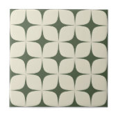 Elfenbeinküste und dunkelgrüne Mitte des Jahrhunde Fliese (Vorderseite)